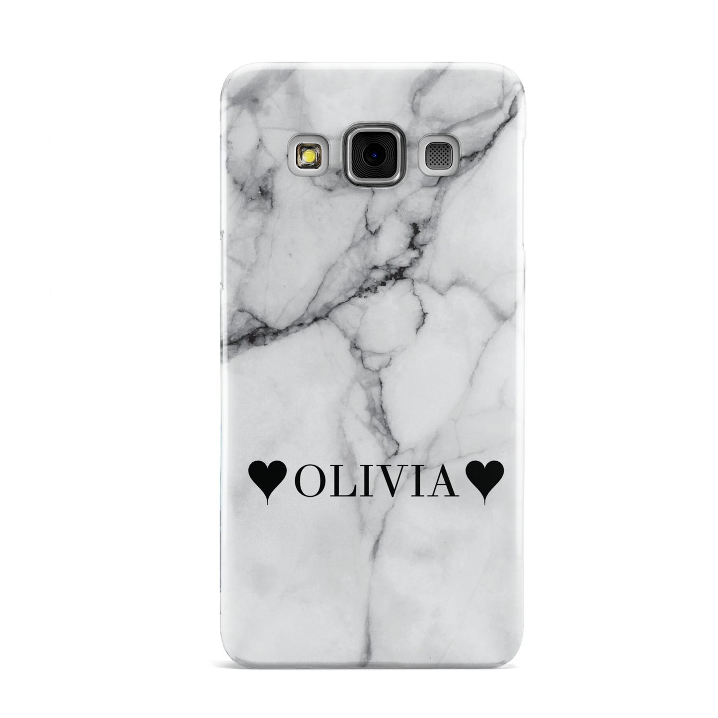 Personalised Love Hearts Marble Name Samsung Galaxy A3 Case