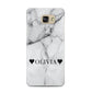 Personalised Love Hearts Marble Name Samsung Galaxy A5 2016 Case on gold phone