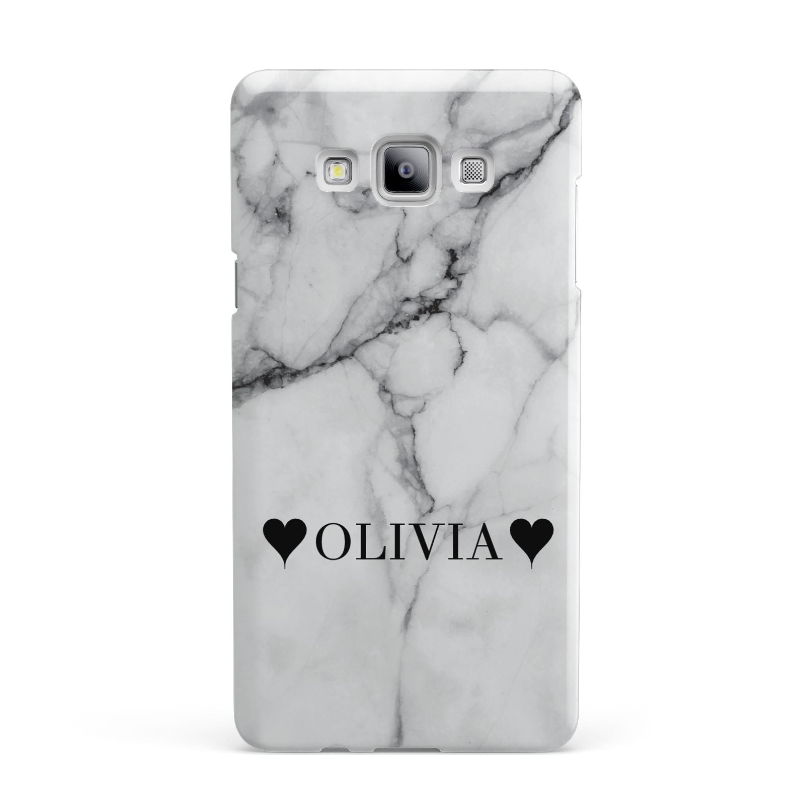Personalised Love Hearts Marble Name Samsung Galaxy A7 2015 Case