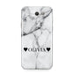 Personalised Love Hearts Marble Name Samsung Galaxy J7 2017 Case