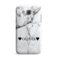 Personalised Love Hearts Marble Name Samsung Galaxy J7 Case