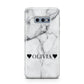 Personalised Love Hearts Marble Name Samsung Galaxy S10E Case