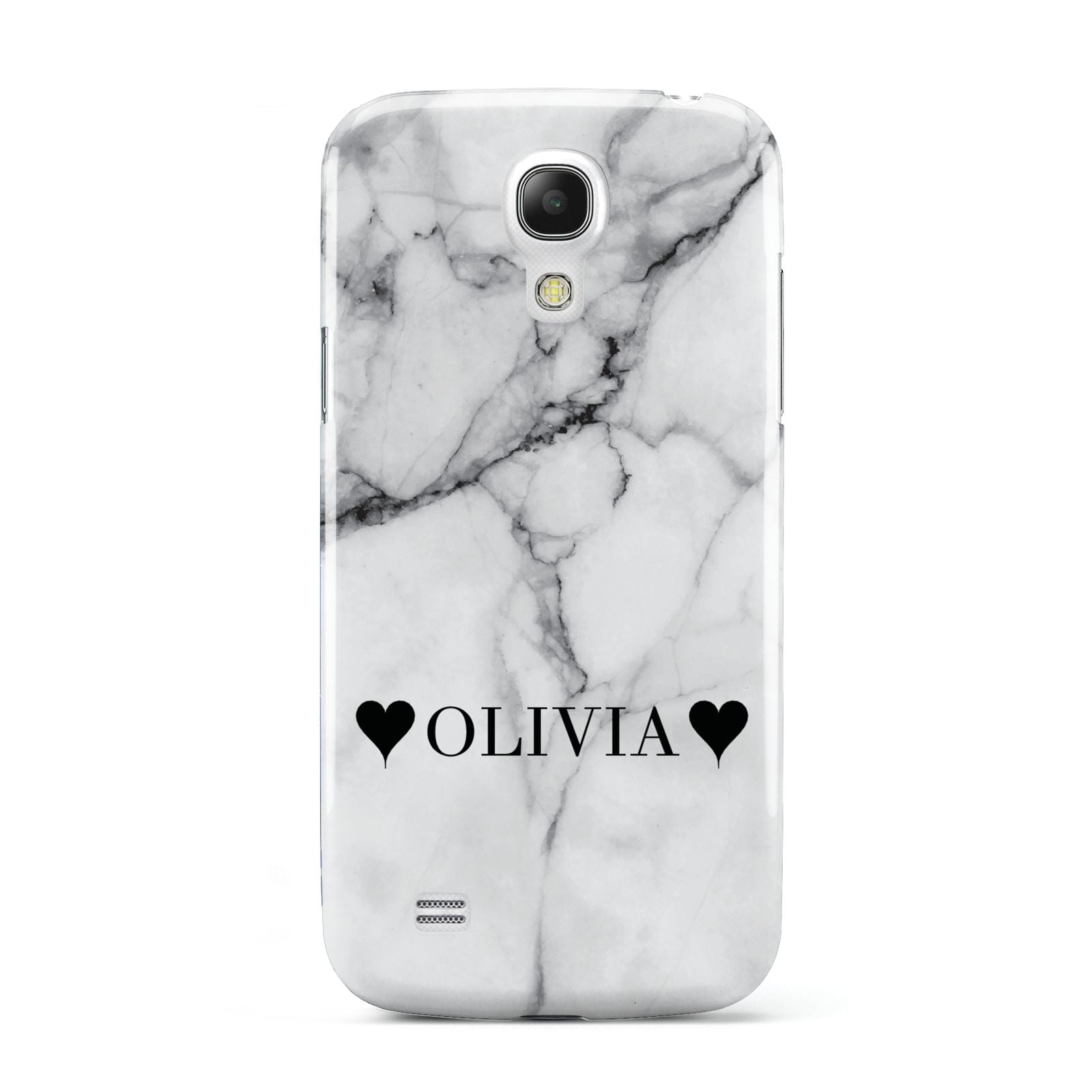 Personalised Love Hearts Marble Name Samsung Galaxy S4 Mini Case
