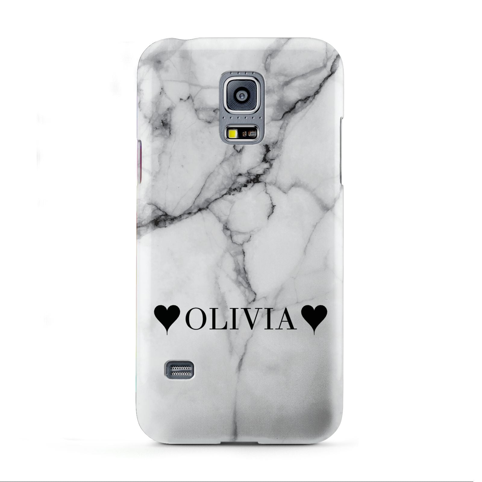 Personalised Love Hearts Marble Name Samsung Galaxy S5 Mini Case