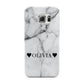Personalised Love Hearts Marble Name Samsung Galaxy S6 Edge Case