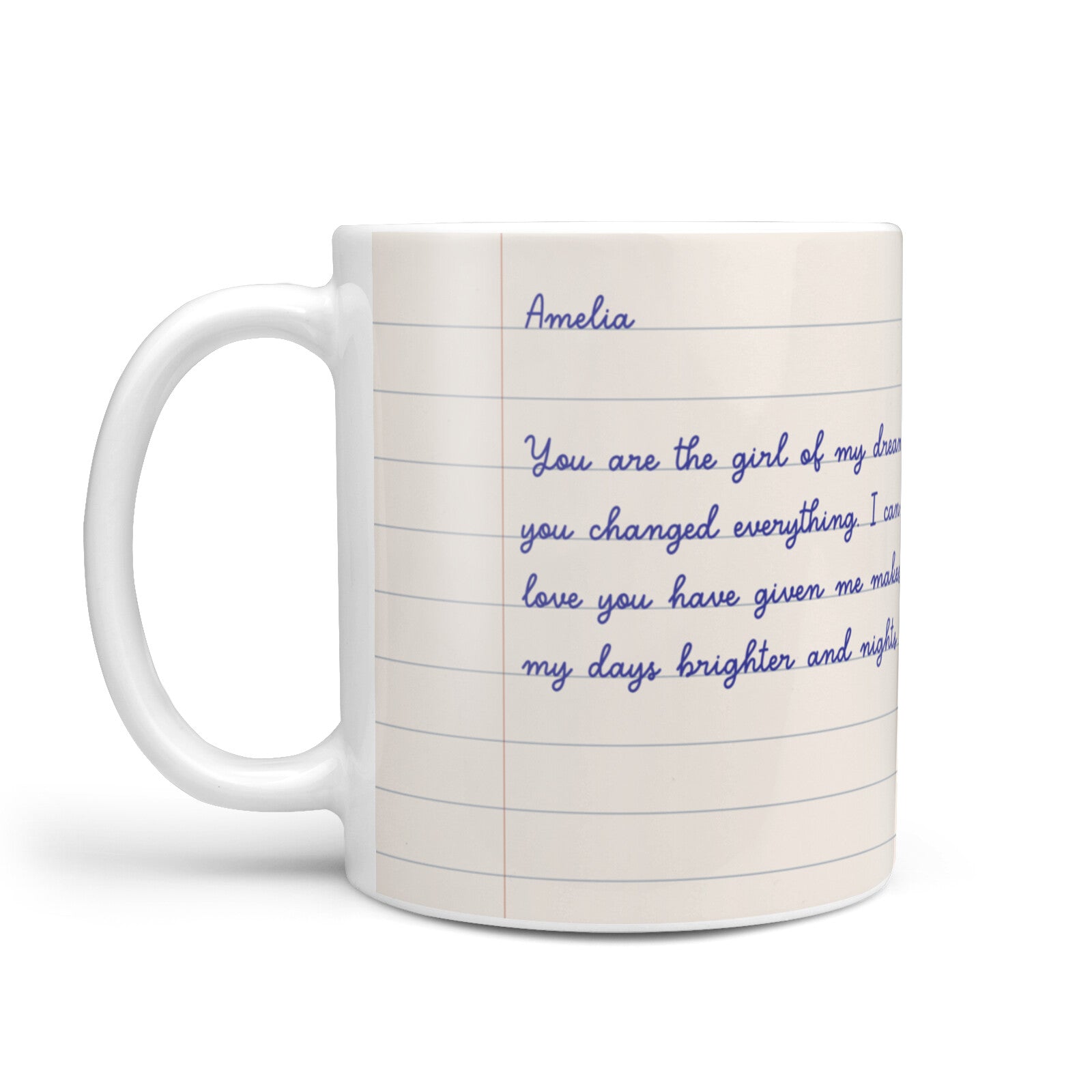 Personalised Love Letter 10oz Mug Alternative Image 1