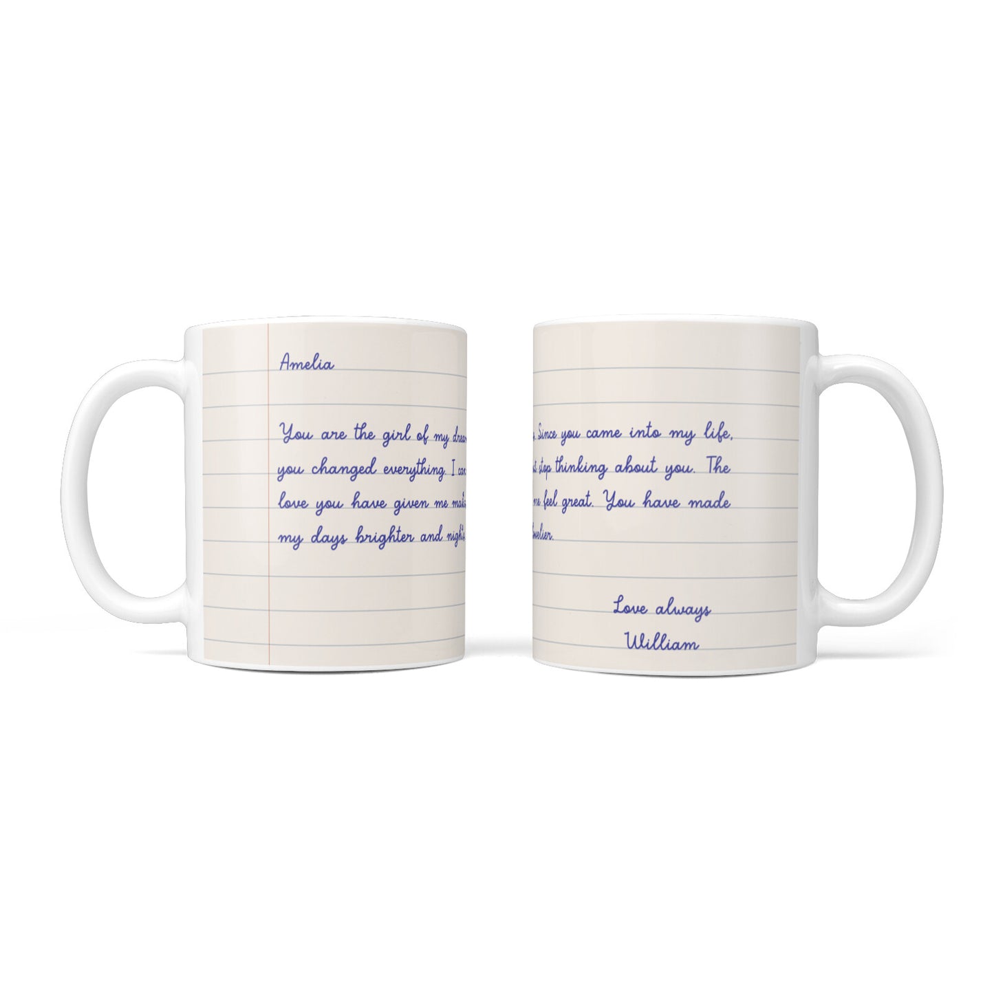 Personalised Love Letter 10oz Mug Alternative Image 3