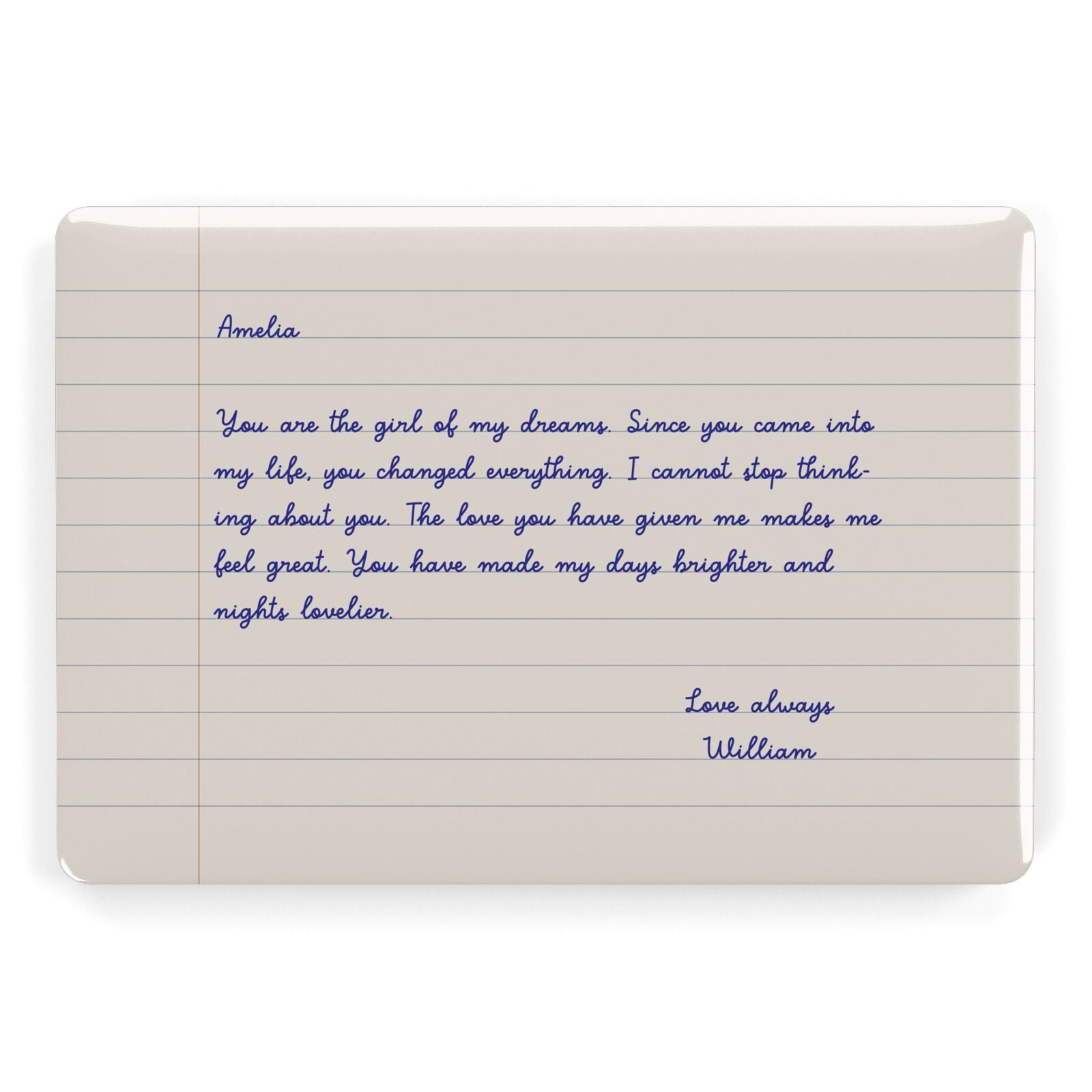 Personalised Love Letter Apple MacBook Case