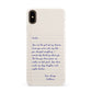 Personalised Love Letter Apple iPhone Xs Max 3D Snap Case