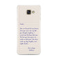 Personalised Love Letter Samsung Galaxy A3 2016 Case on gold phone