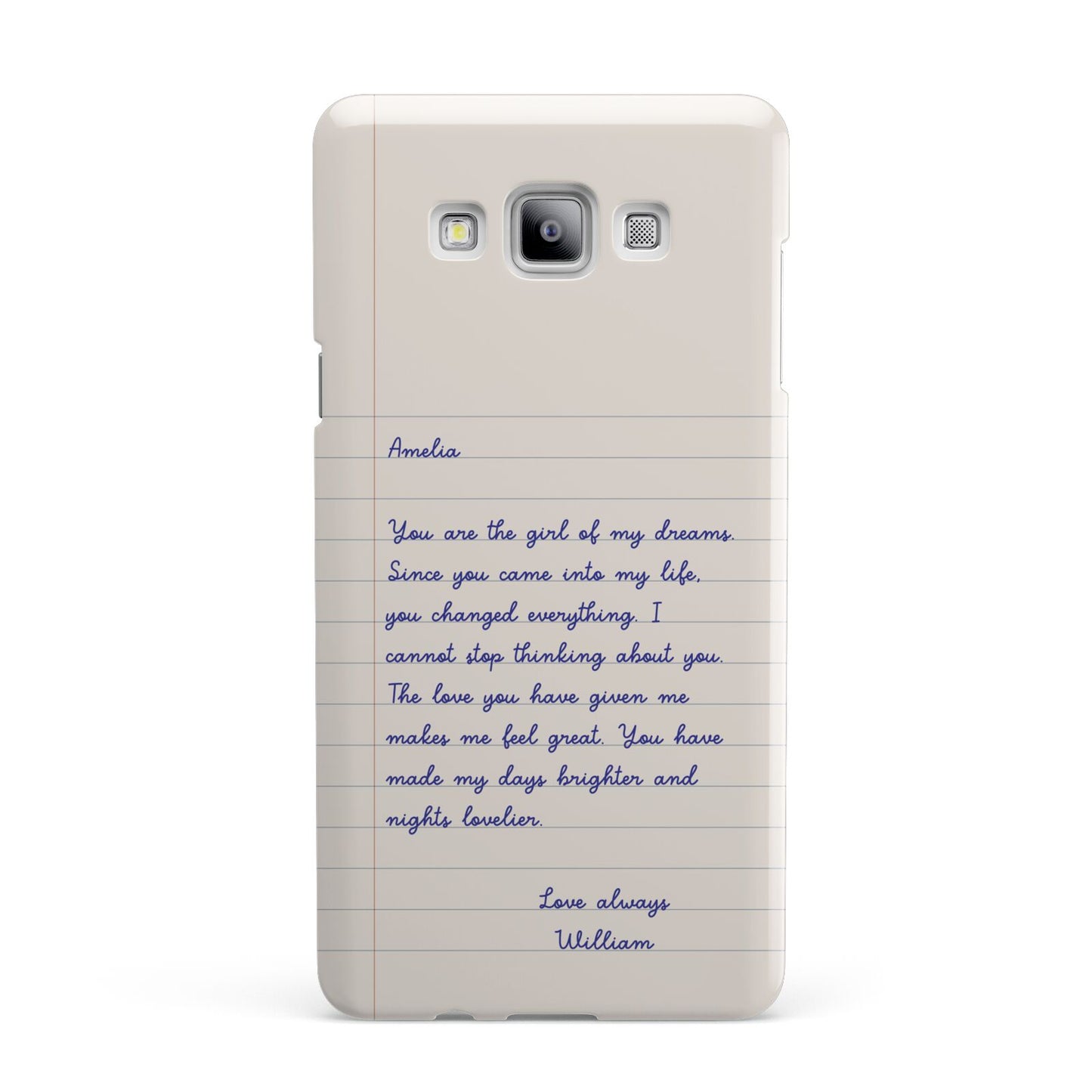 Personalised Love Letter Samsung Galaxy A7 2015 Case