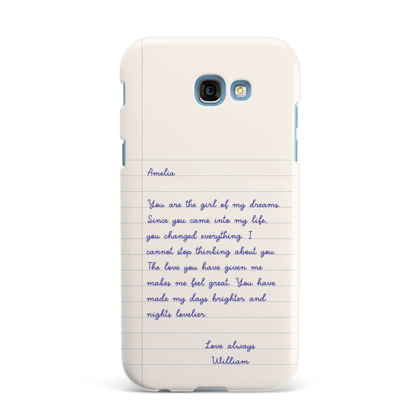 Personalised Love Letter Samsung Galaxy A7 2017 Case