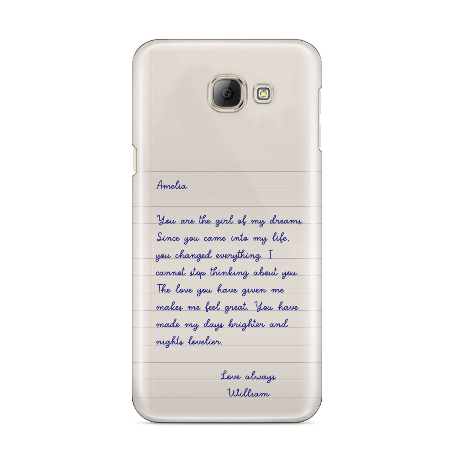 Personalised Love Letter Samsung Galaxy A8 2016 Case
