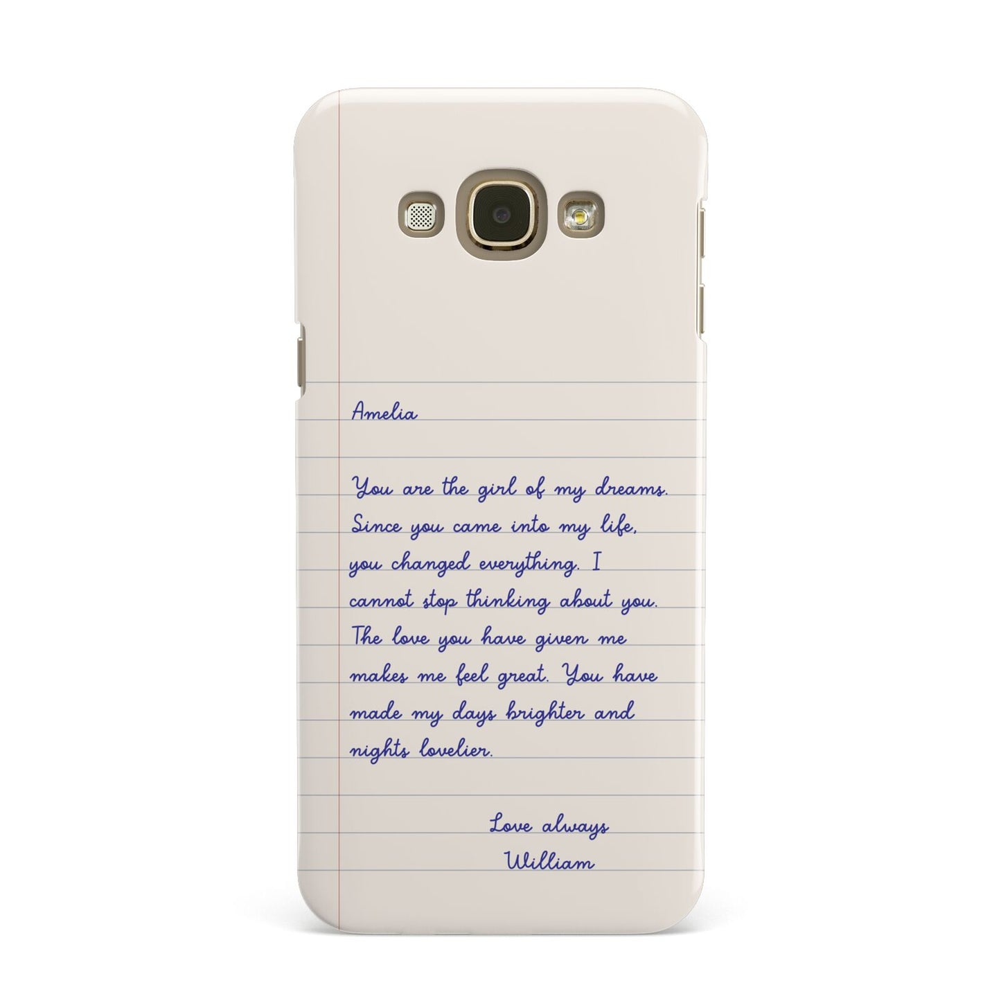 Personalised Love Letter Samsung Galaxy A8 Case