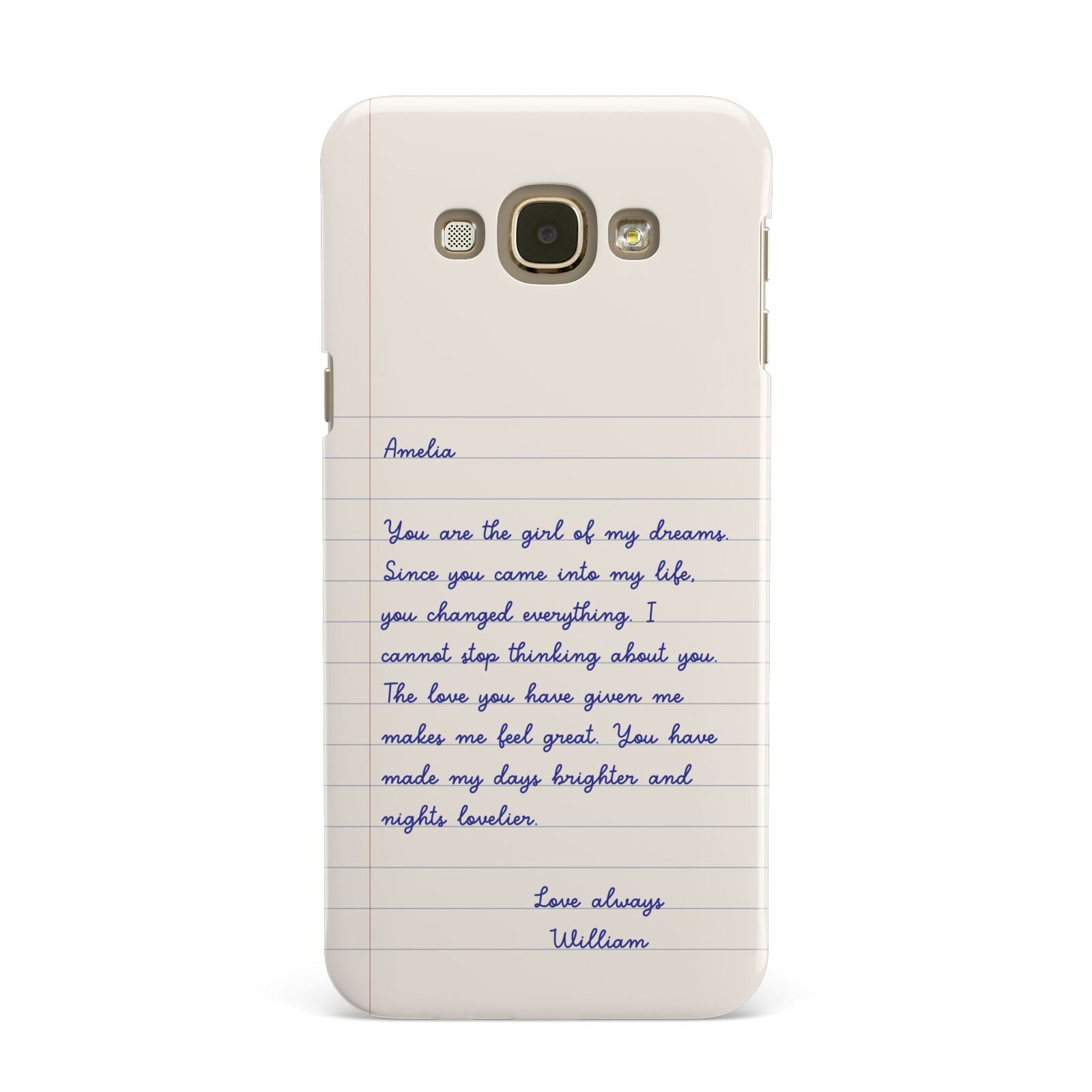 Personalised Love Letter Samsung Galaxy A8 Case