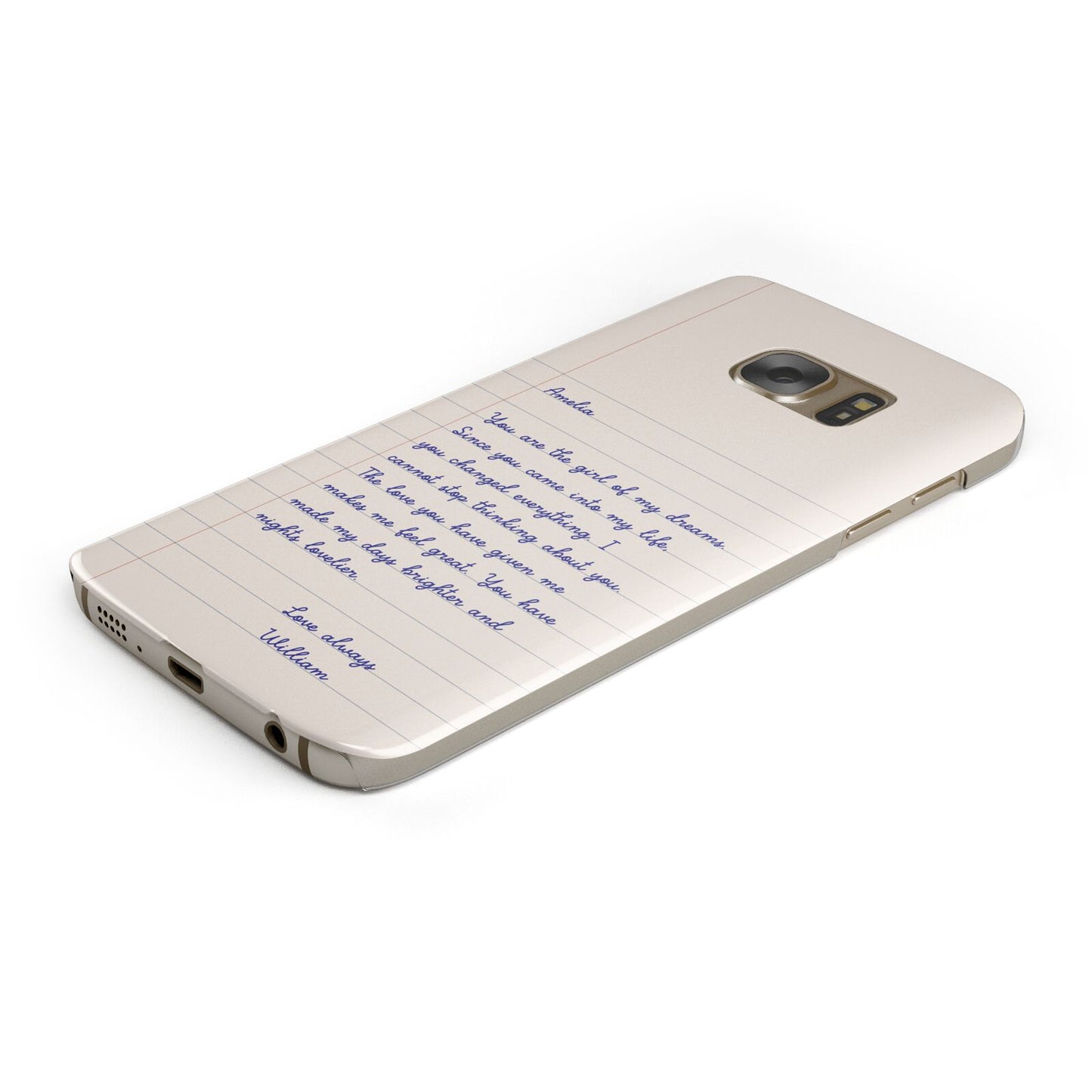 Personalised Love Letter Samsung Galaxy Case Bottom Cutout