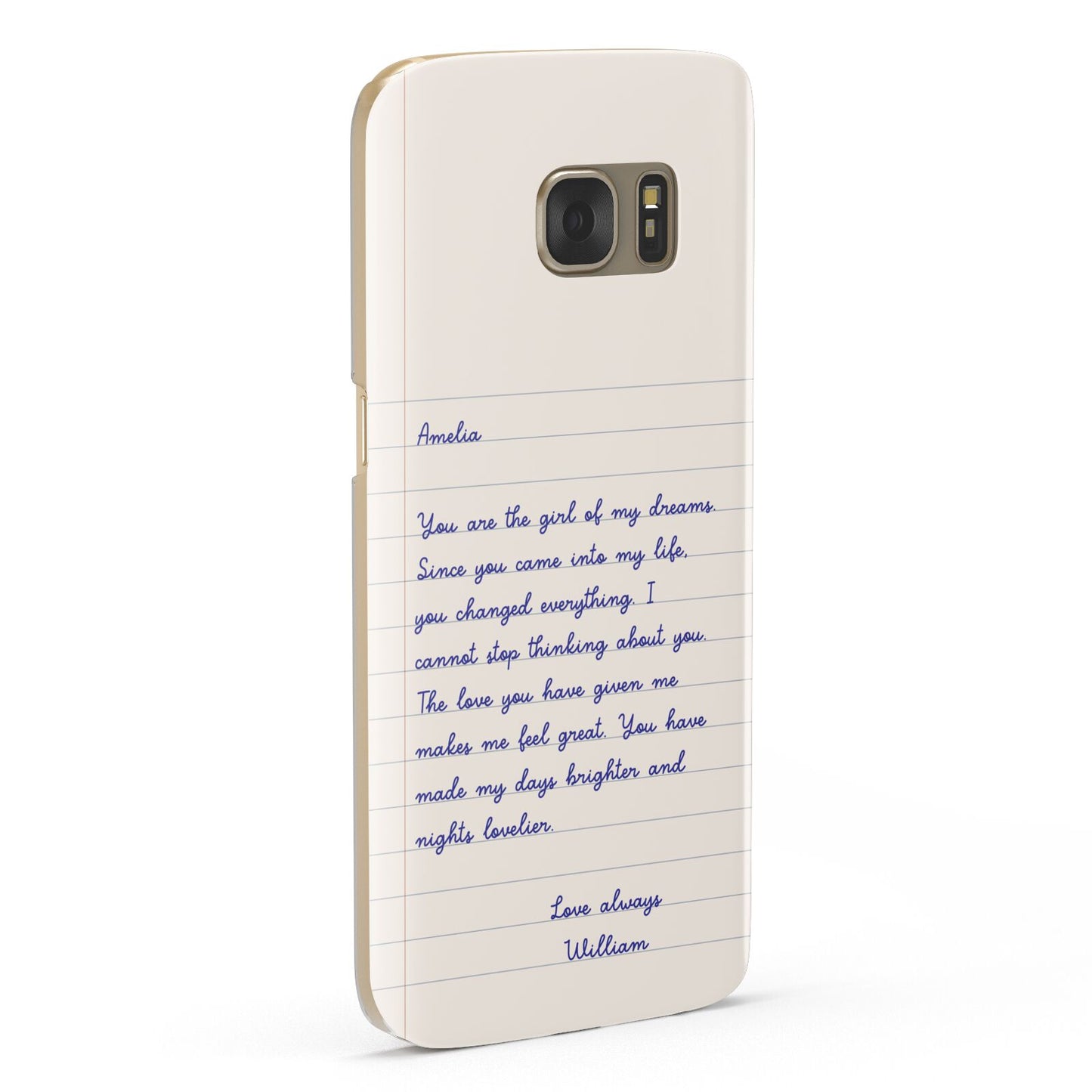 Personalised Love Letter Samsung Galaxy Case Fourty Five Degrees