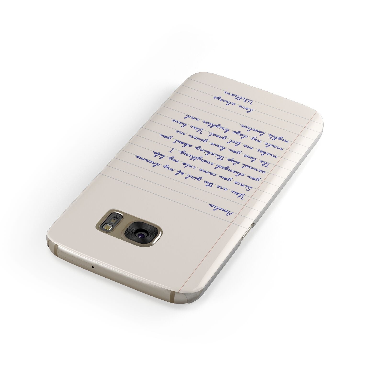 Personalised Love Letter Samsung Galaxy Case Front Close Up