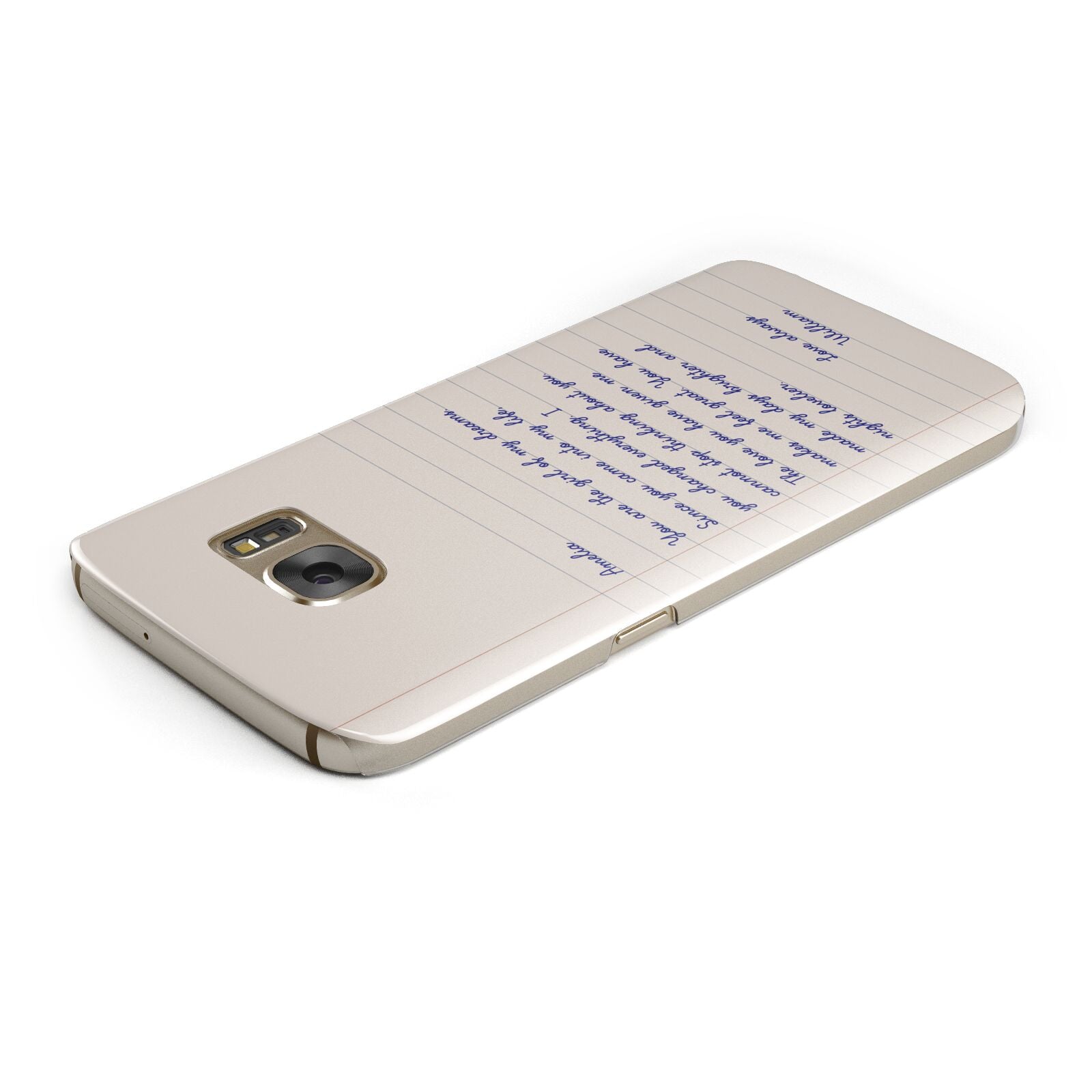 Personalised Love Letter Samsung Galaxy Case Top Cutout