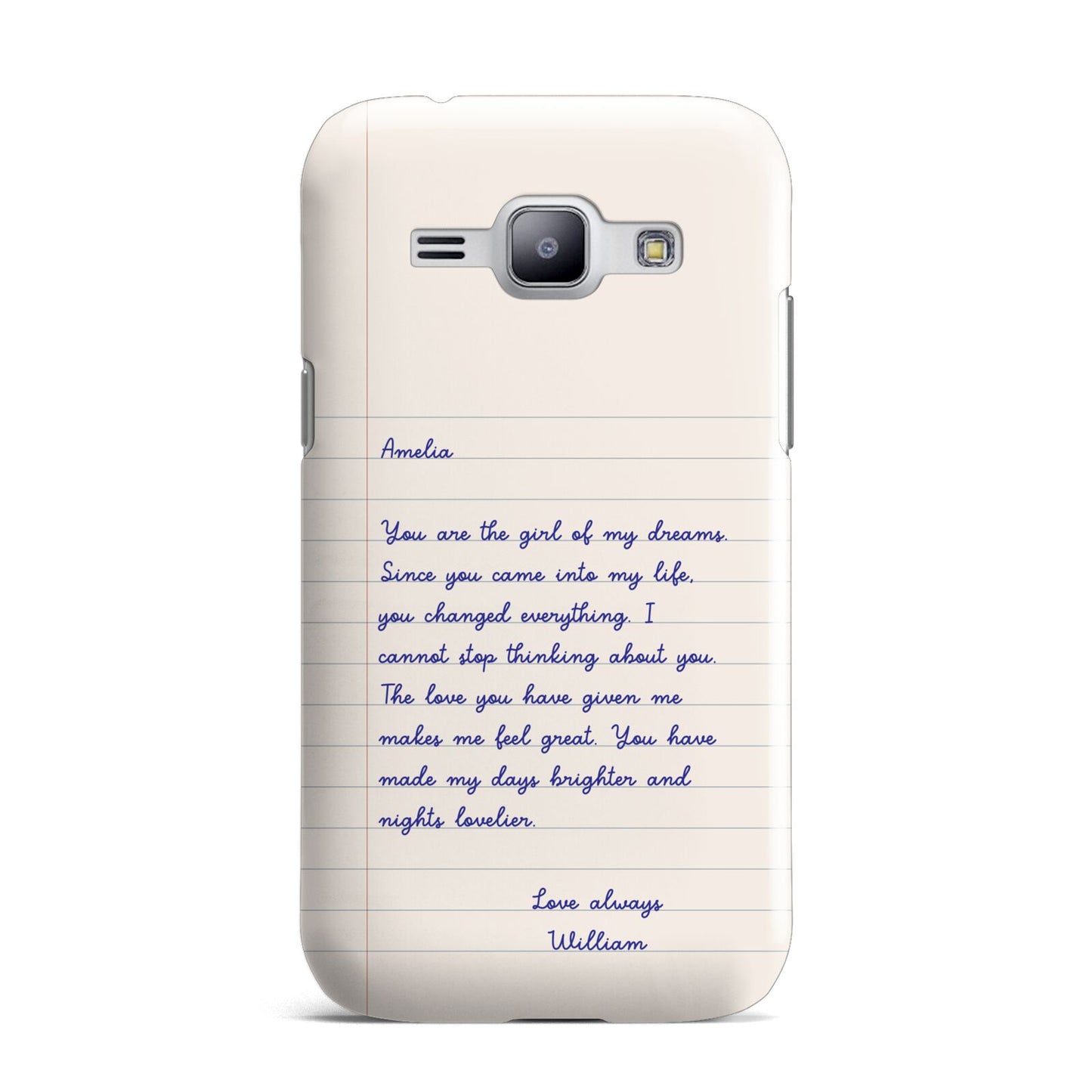 Personalised Love Letter Samsung Galaxy J1 2015 Case