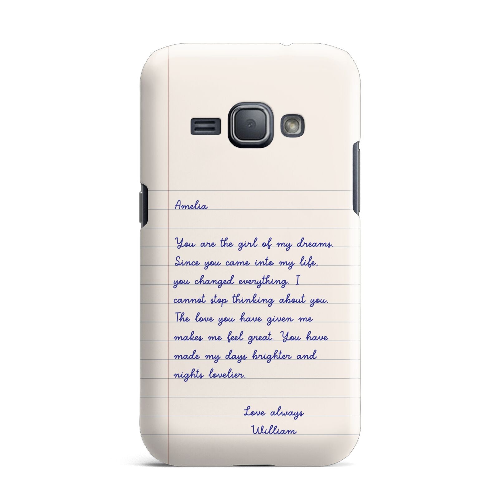 Personalised Love Letter Samsung Galaxy J1 2016 Case