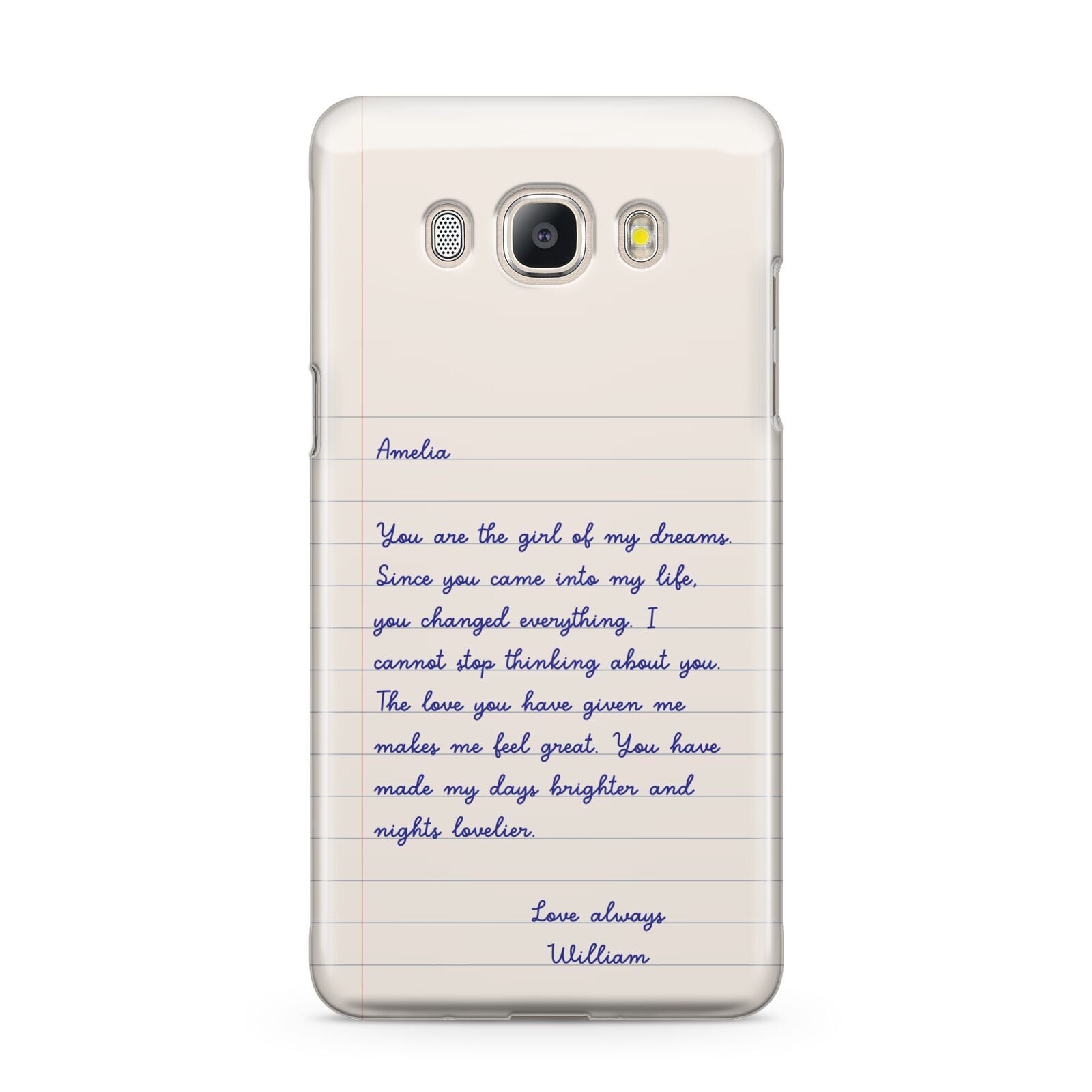 Personalised Love Letter Samsung Galaxy J5 2016 Case