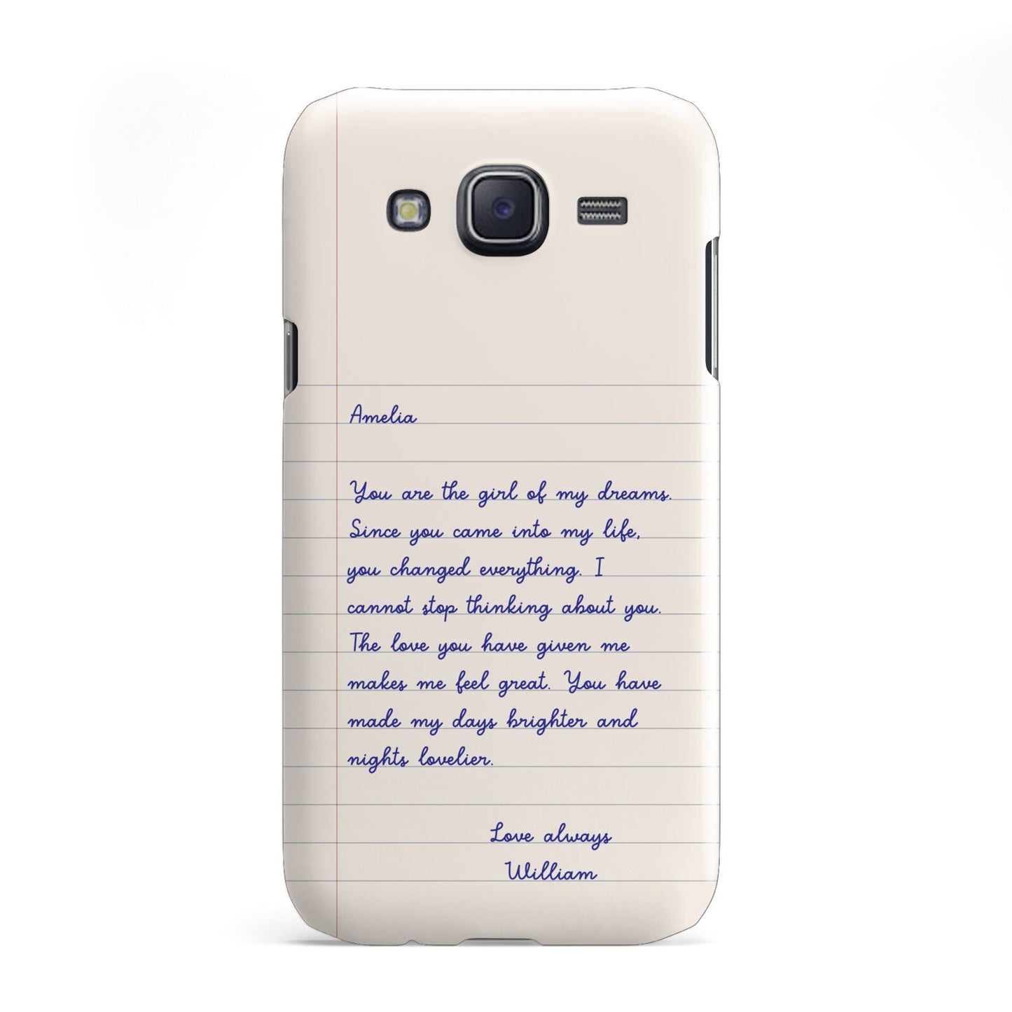 Personalised Love Letter Samsung Galaxy J5 Case