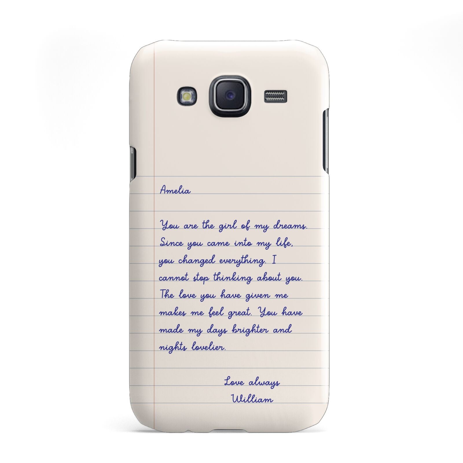 Personalised Love Letter Samsung Galaxy J5 Case