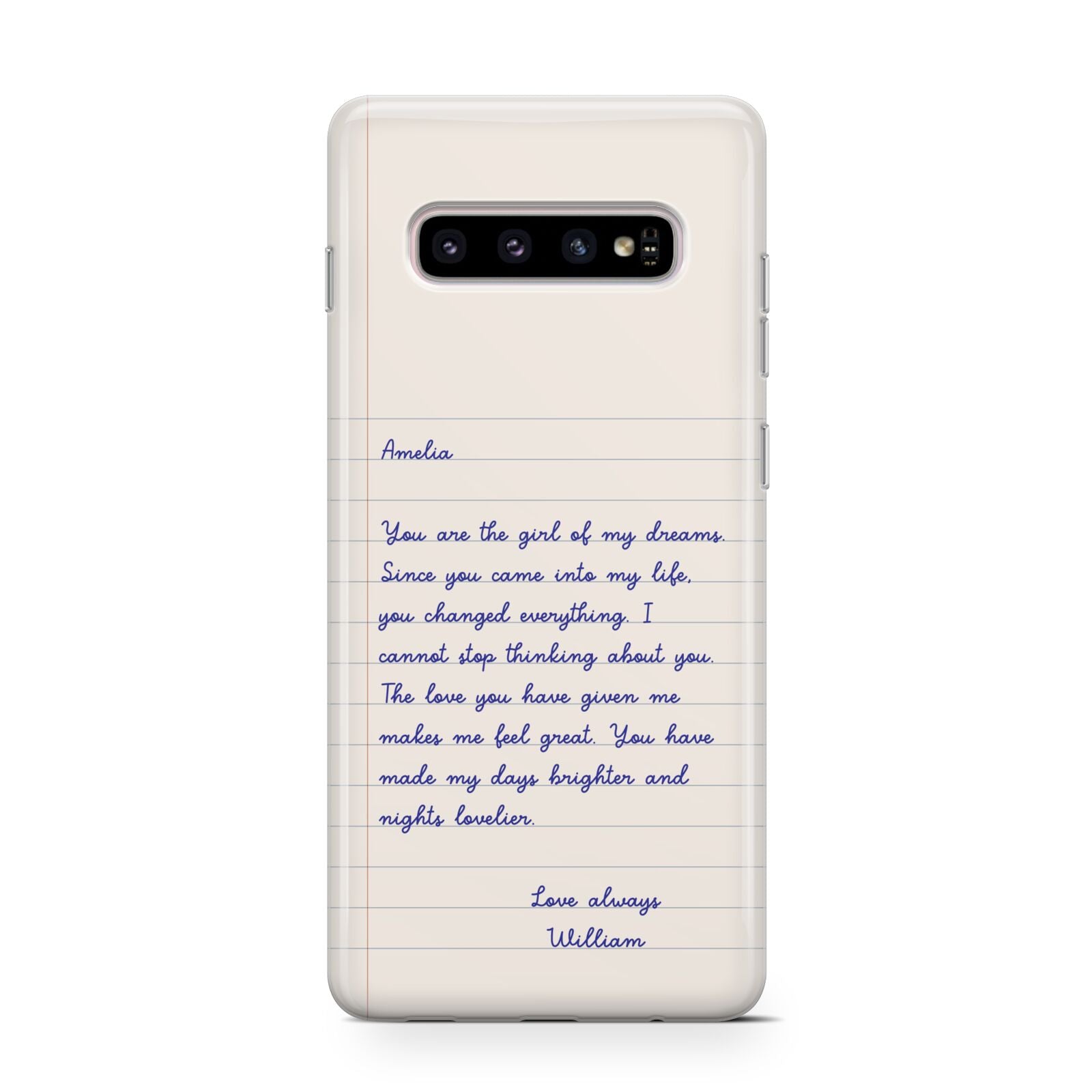 Personalised Love Letter Samsung Galaxy S10 Case