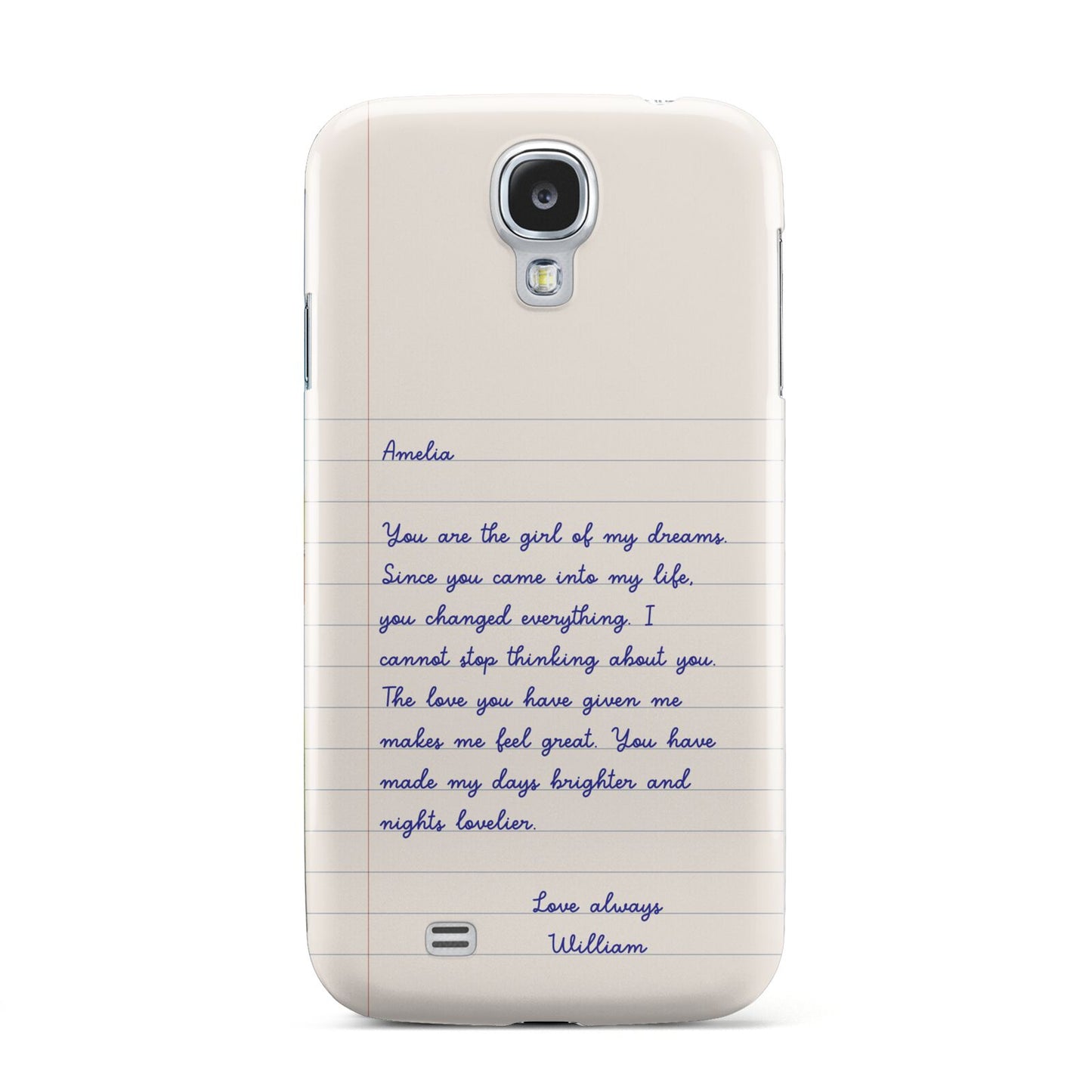 Personalised Love Letter Samsung Galaxy S4 Case