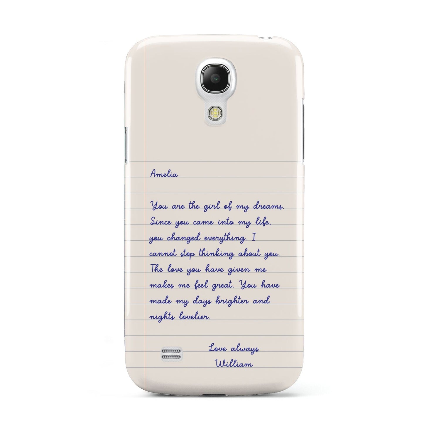 Personalised Love Letter Samsung Galaxy S4 Mini Case
