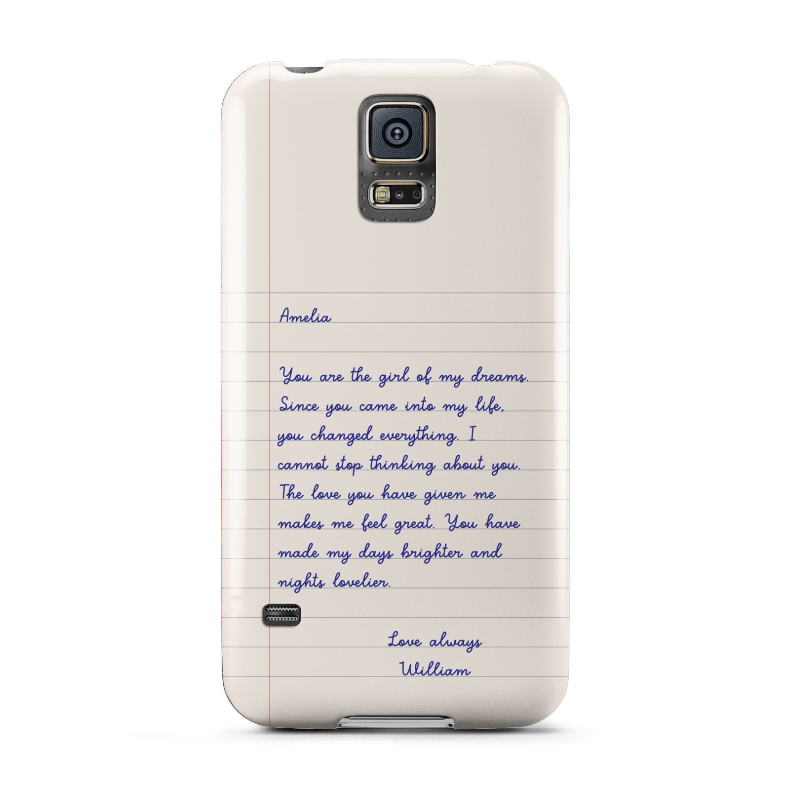 Personalised Love Letter Samsung Galaxy S5 Case