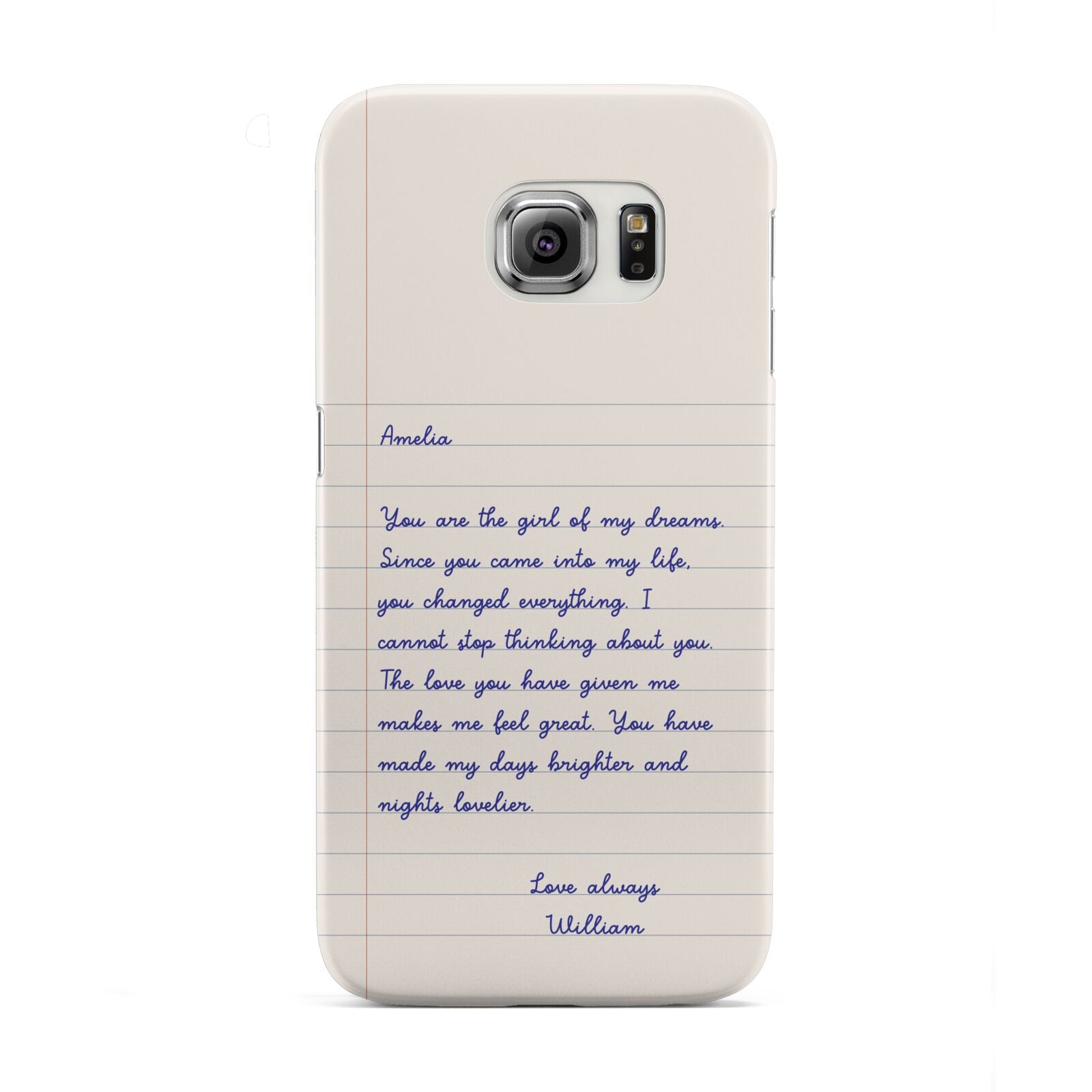 Personalised Love Letter Samsung Galaxy S6 Edge Case