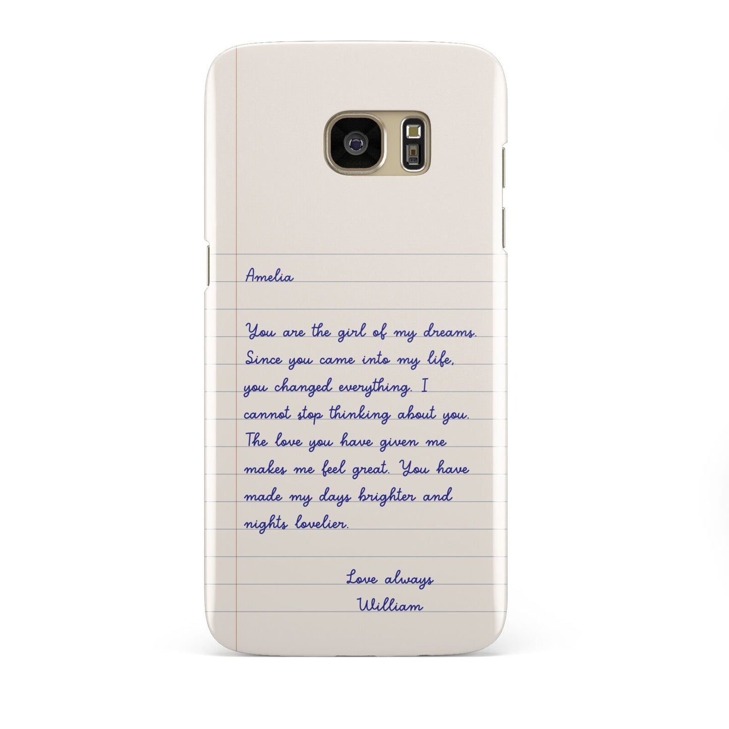 Personalised Love Letter Samsung Galaxy S7 Edge Case