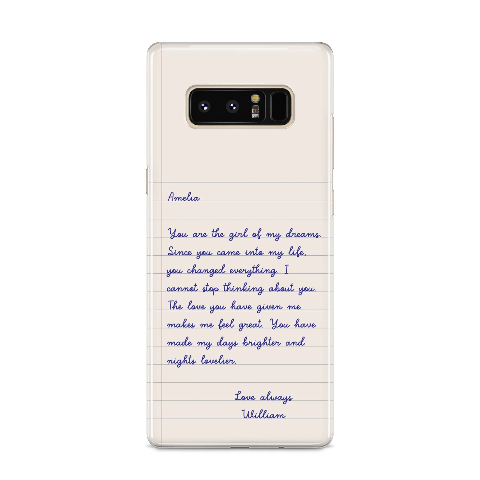 Personalised Love Letter Samsung Galaxy S8 Case