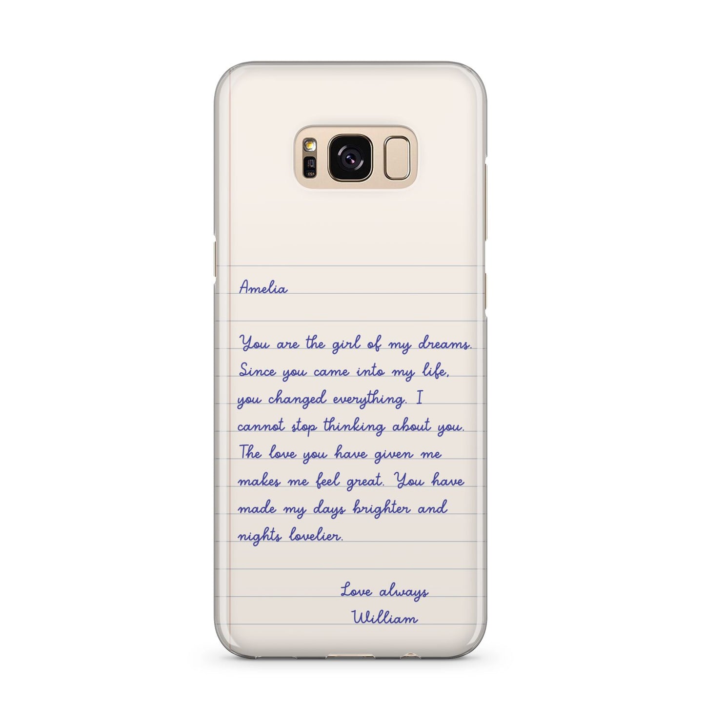 Personalised Love Letter Samsung Galaxy S8 Plus Case