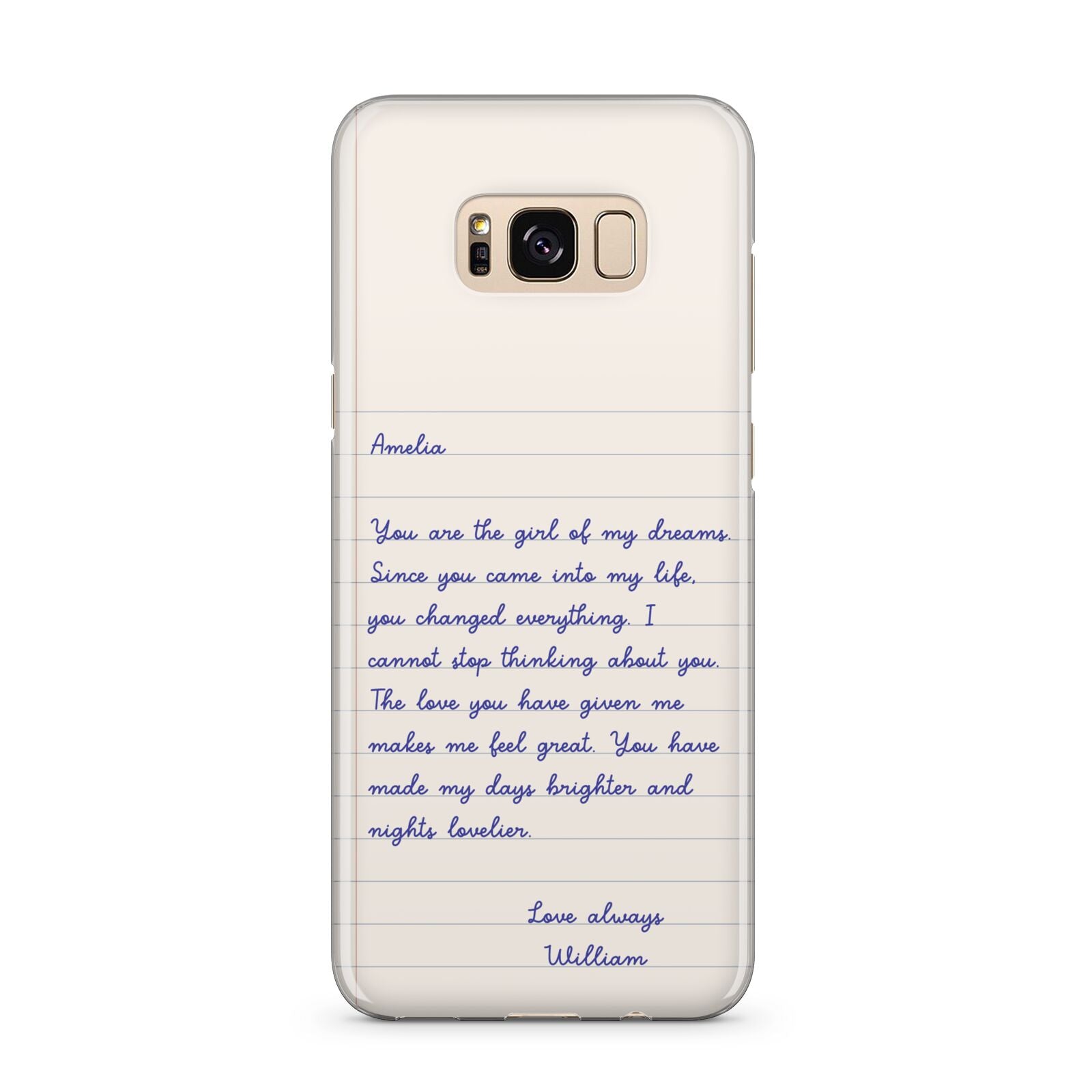 Personalised Love Letter Samsung Galaxy S8 Plus Case