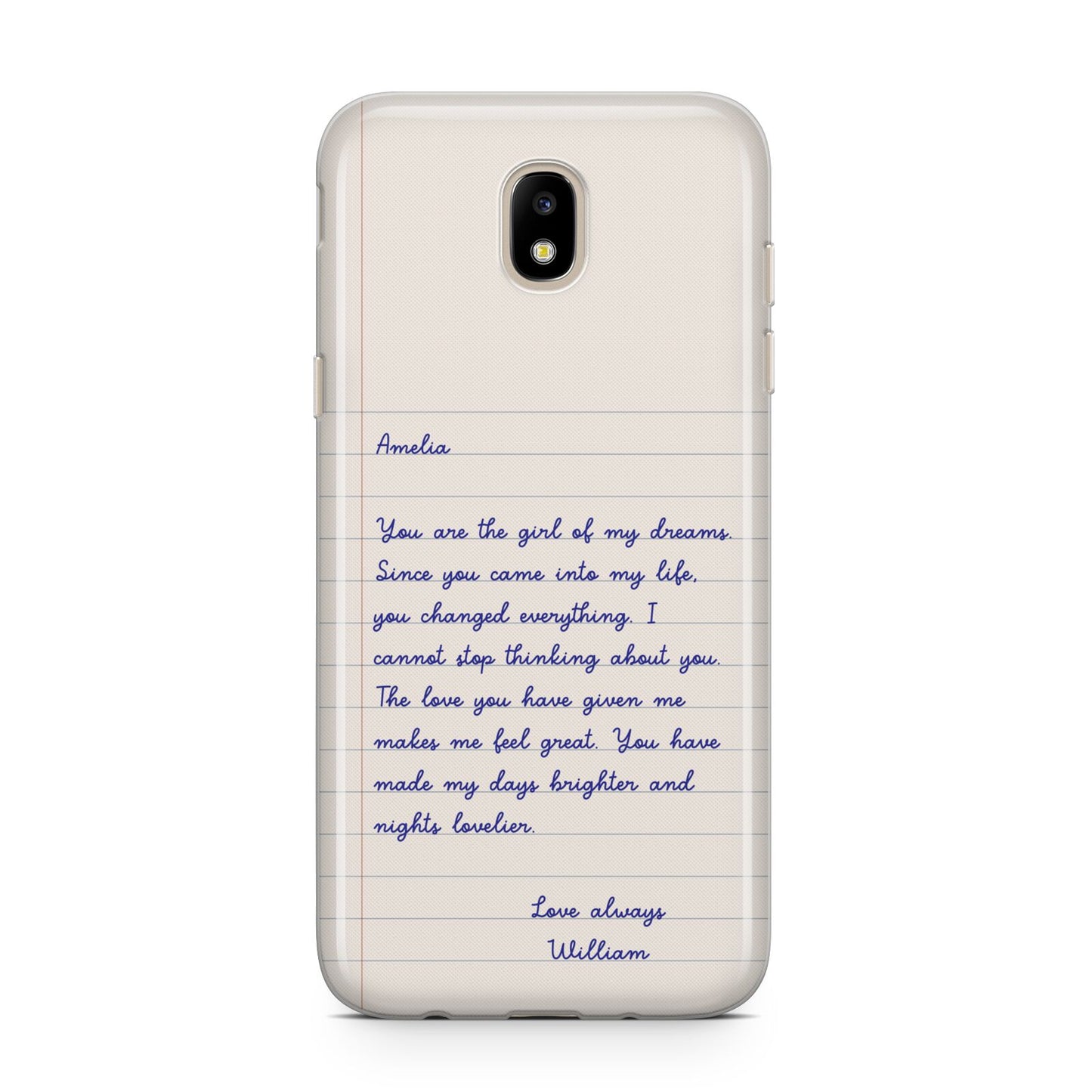 Personalised Love Letter Samsung J5 2017 Case