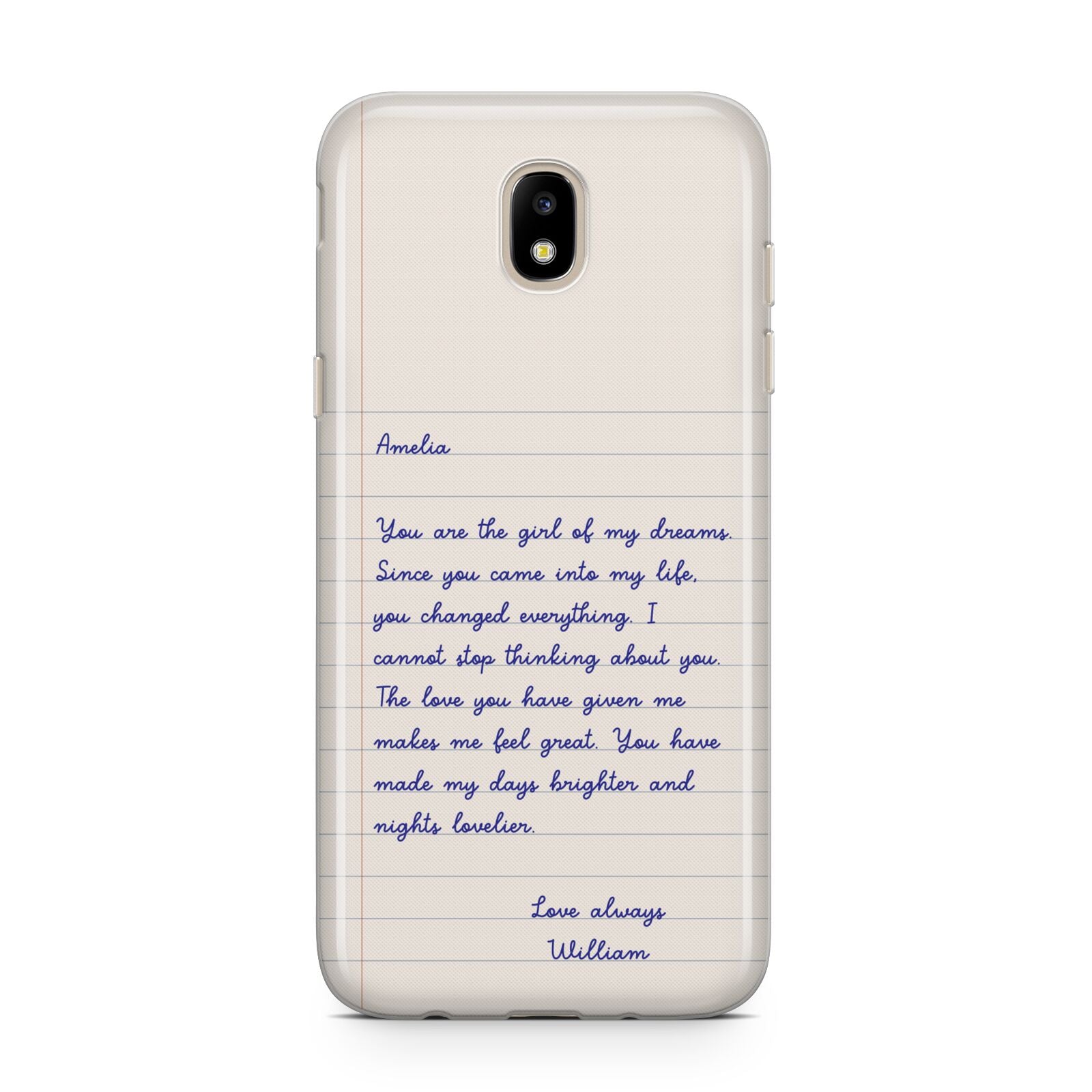 Personalised Love Letter Samsung J5 2017 Case