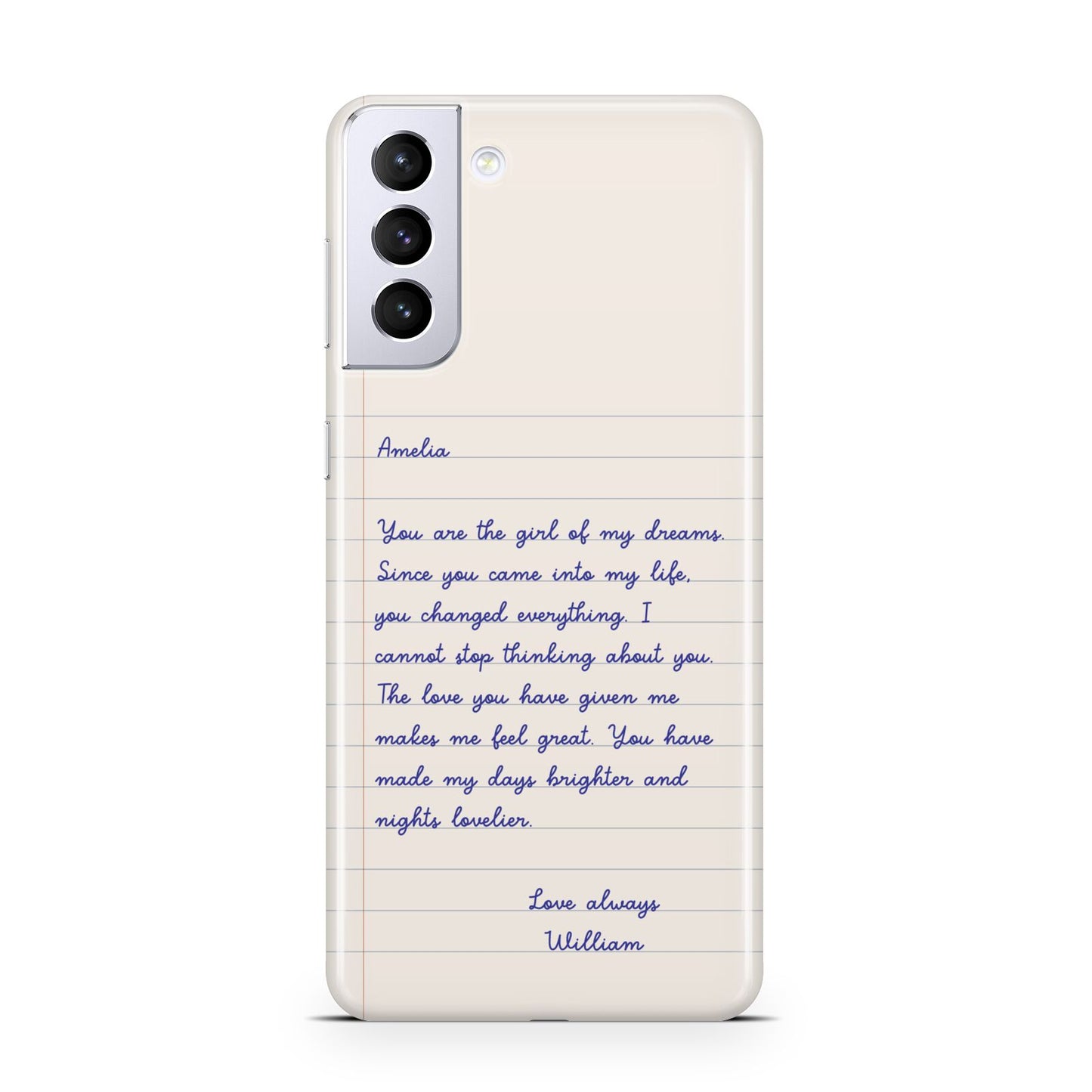 Personalised Love Letter Samsung S21 Plus Phone Case