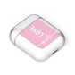 Personalised Love See Through Name AirPods Case Laid Flat