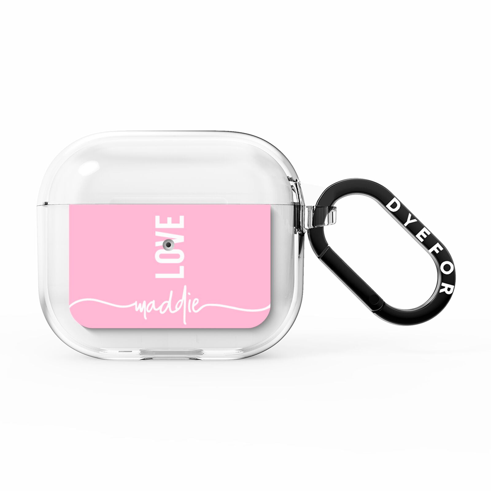 Personalised Love See Through Name AirPods Clear Case 3rd Gen