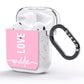 Personalised Love See Through Name AirPods Glitter Case Side Image