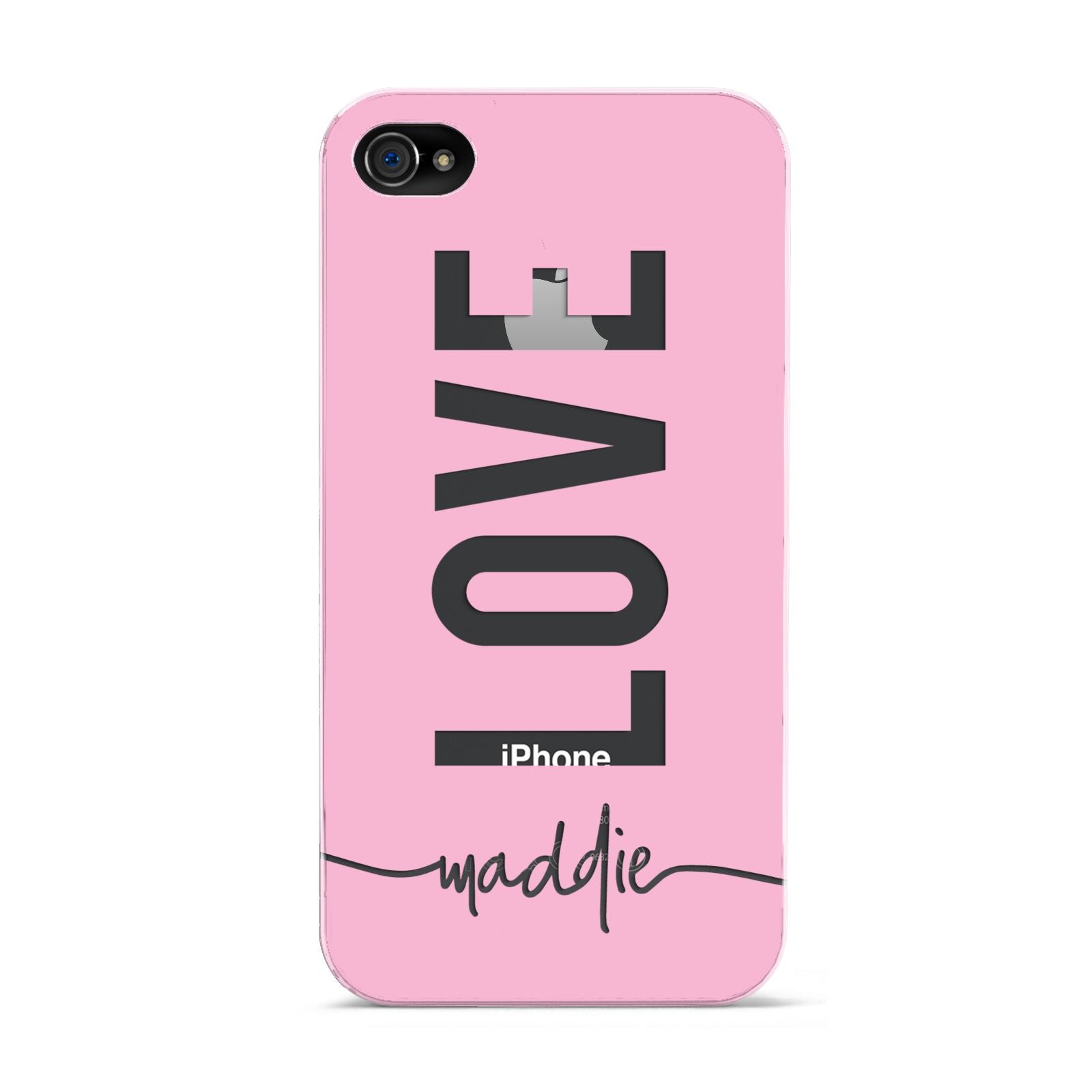 Personalised Love See Through Name Apple iPhone 4s Case