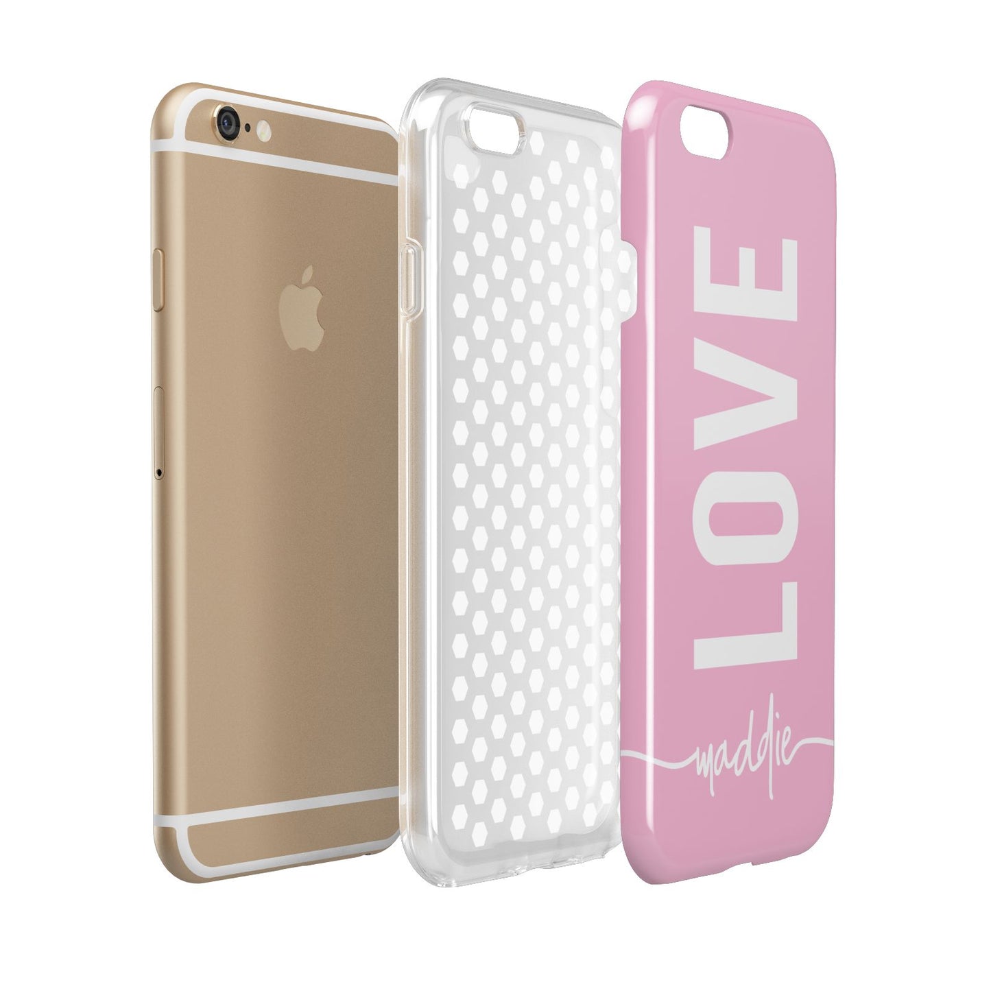Personalised Love See Through Name Apple iPhone 6 3D Tough Case Expanded view
