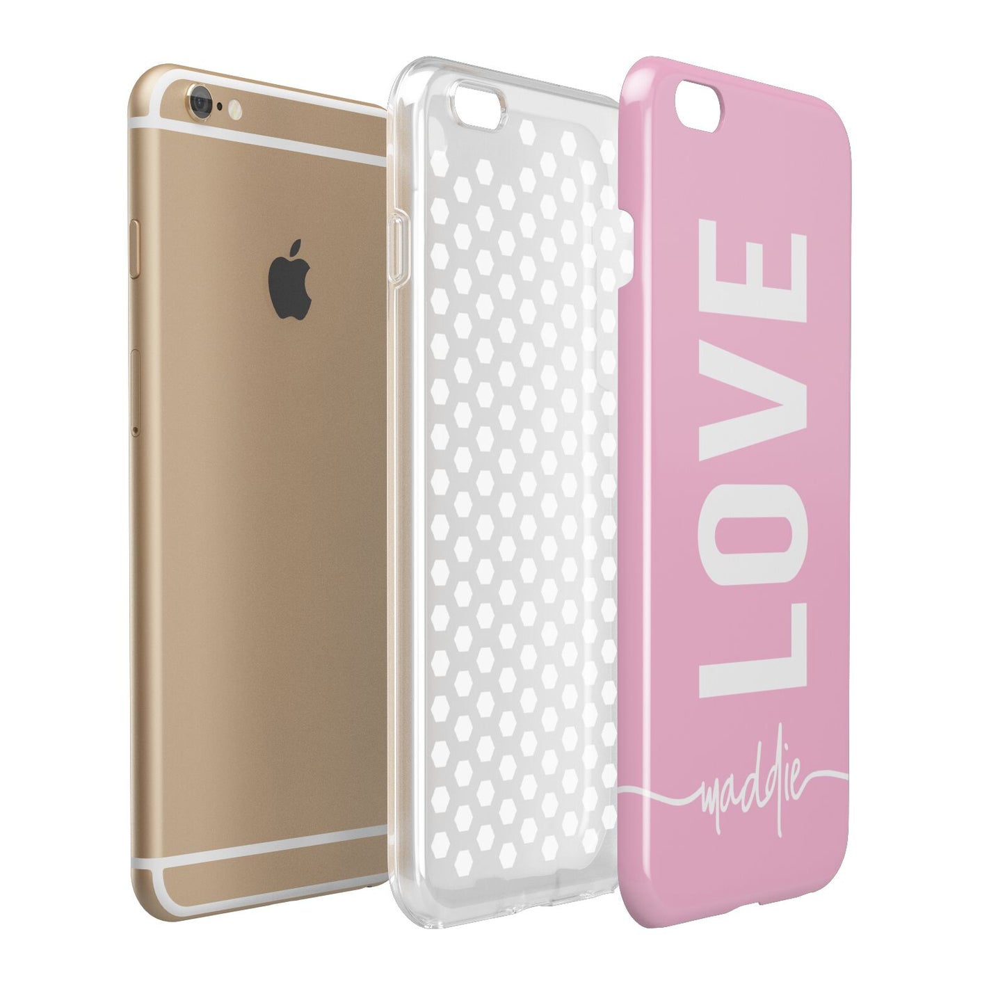 Personalised Love See Through Name Apple iPhone 6 Plus 3D Tough Case Expand Detail Image
