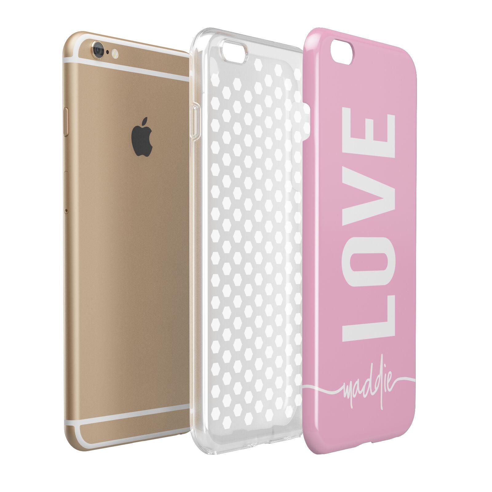 Personalised Love See Through Name Apple iPhone 6 Plus 3D Tough Case Expand Detail Image