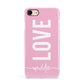Personalised Love See Through Name Apple iPhone 7 8 3D Snap Case