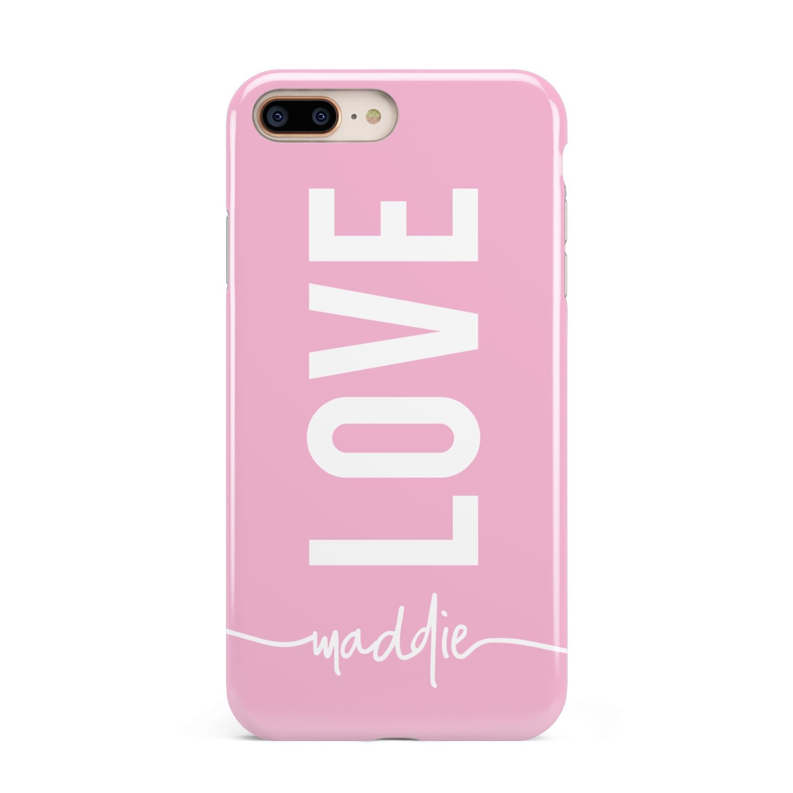 Personalised Love See Through Name Apple iPhone 7 8 Plus 3D Tough Case