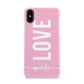 Personalised Love See Through Name Apple iPhone XS 3D Snap Case